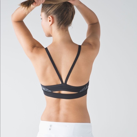 Lululemon Rise and Run Bra Mini Splatter Black - Picture 2 of 16